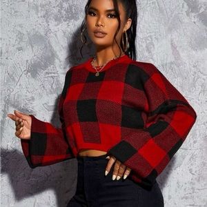Lumberjack Crop Sweater